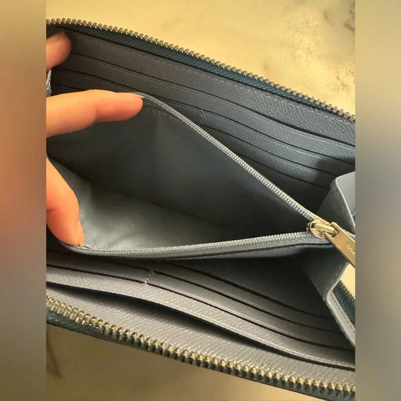 Coach accordion wallet Metallic blue - Picture 6 of 14